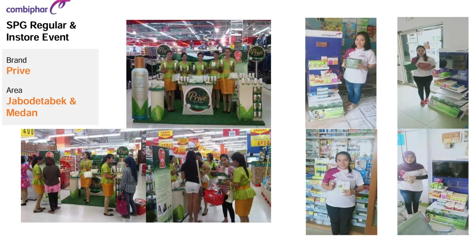 Overview proyek Combiphar — SPG Regular & Instore Event