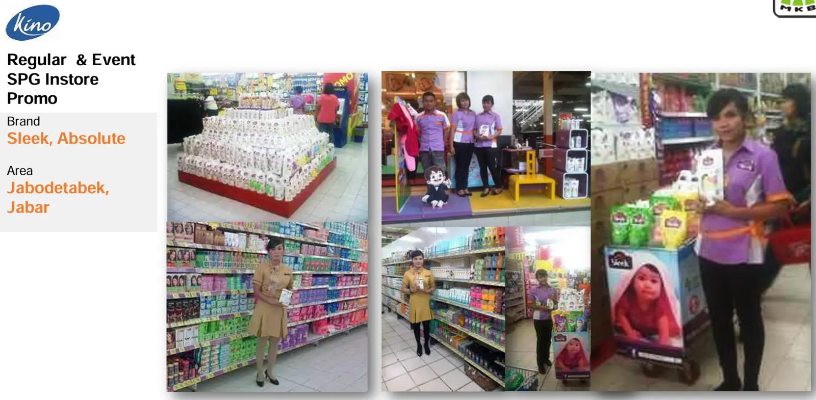 Overview proyek Kino — Regular & Event SPG Instore Promo
