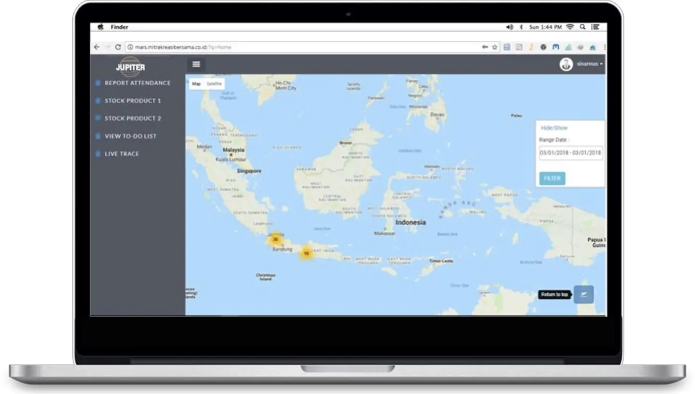 Live Map dan Filter Periode