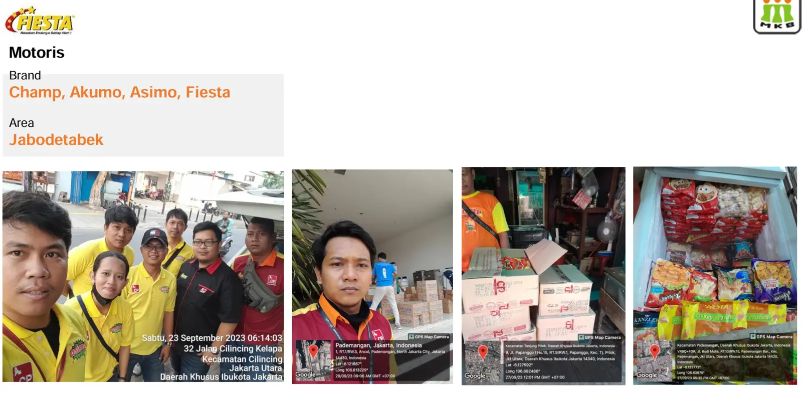 Overview proyek Fiesta — Motorist Channel Execution